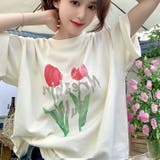 【赤字覚悟！処分セール】トップスＴシャツ半袖カジュアル花柄ロゴオシャレ | 17kg | 詳細画像37 
