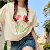 【赤字覚悟！処分セール】トップスＴシャツ半袖カジュアル花柄ロゴオシャレ | 17kg | 詳細画像3 