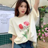 【赤字覚悟！処分セール】トップスＴシャツ半袖カジュアル花柄ロゴオシャレ | 17kg | 詳細画像6 