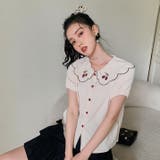 【赤字覚悟!処分セール】トップス刺繍シャツブラウスパフスリーブⅤネックオシャレ | 17kg | 詳細画像11