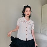 【赤字覚悟!処分セール】トップス刺繍シャツブラウスパフスリーブⅤネックオシャレ | 17kg | 詳細画像12