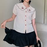 【赤字覚悟!処分セール】トップス刺繍シャツブラウスパフスリーブⅤネックオシャレ | 17kg | 詳細画像1