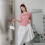 【赤字覚悟!処分セール】トップス刺繍シャツブラウスパフスリーブⅤネックオシャレ | 17kg | 詳細画像4