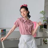 【赤字覚悟!処分セール】トップス刺繍シャツブラウスパフスリーブⅤネックオシャレ | 17kg | 詳細画像5