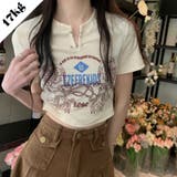 【SHOPLIST限定】トップスＴシャツ半袖Ⅴネックロゴオシャレ【ピン無し】 | 17kg | 詳細画像1 