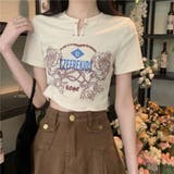 【SHOPLIST限定】トップスＴシャツ半袖Ⅴネックロゴオシャレ【ピン無し】 | 17kg | 詳細画像9 