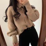 【SHOPLIST限定】カジュアルな2way襟のニットカーディガン | 17kg | 詳細画像2 