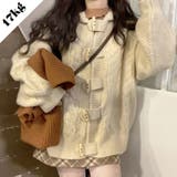 【SHOPLIST限定】韓国風フード付きケーブル編みニットカーディガン | 17kg | 詳細画像1 