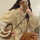 【SHOPLIST限定】韓国風フード付きケーブル編みニットカーディガン | 17kg | 詳細画像4 