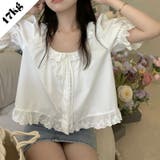 【赤字覚悟!処分セール】トップスレースブラウスクルーネック女性らしい | 17kg | 詳細画像1