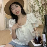 【赤字覚悟!処分セール】トップスレースブラウスクルーネック女性らしい | 17kg | 詳細画像2