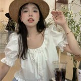 【赤字覚悟!処分セール】トップスレースブラウスクルーネック女性らしい | 17kg | 詳細画像32