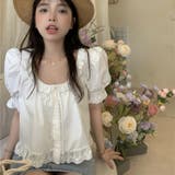 【赤字覚悟!処分セール】トップスレースブラウスクルーネック女性らしい | 17kg | 詳細画像4