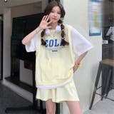 Ｔシャツ+ミニパンツ2点セットフェイクレイヤードトップスカジュアル | 17kg | 詳細画像13 
