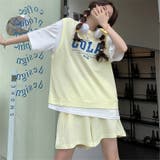 Ｔシャツ+ミニパンツ2点セットフェイクレイヤードトップスカジュアル | 17kg | 詳細画像2 