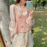 ピンクキャミ | 【赤字覚悟!処分セール】優しい雰囲気漂う立体花柄ニットキャミソール | 17kg