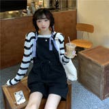 ブラックオールインワン | オールインワンパンツORトップス サロペットボーダーブラウス | 17kg