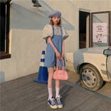 オールインワンパンツ+トップス2点セットサロペット花柄ブラウス | 17kg | 詳細画像9 