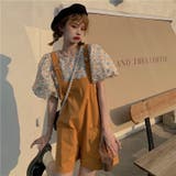 オールインワンパンツ+トップス2点セットサロペット花柄ブラウス | 17kg | 詳細画像10 