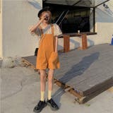 オールインワンパンツ+トップス2点セットサロペット花柄ブラウス | 17kg | 詳細画像12 
