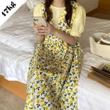 イエローキャミワン | 【赤字覚悟！処分セール】ロングワンピースキャミワンピノースリーブ花柄オシャレ | 17kg