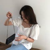 トップスブラウススクエアネックパフスリーブウエストマークオシャレ | 17kg | 詳細画像23 