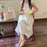 ホワイト | 【赤字覚悟!処分セール】ロングワンピースキャミワンピノースリーブ | 17kg