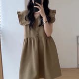 【赤字覚悟!処分セール】ワンピースひざ丈Ⅴネックノースリーブカジュアルフリルオシ… | 17kg | 詳細画像9