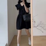 【赤字覚悟!処分セール】ワンピースひざ丈Ⅴネックノースリーブカジュアルフリルオシ… | 17kg | 詳細画像10