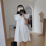 【赤字覚悟!処分セール】ワンピースひざ丈Ⅴネックノースリーブカジュアルフリルオシ… | 17kg | 詳細画像3