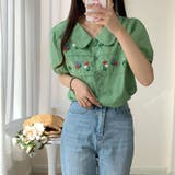 【赤字覚悟!処分セール】トップス半袖シャツ刺繍ブラウス花柄バルーン袖 | 17kg | 詳細画像19