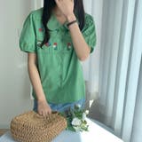 【赤字覚悟!処分セール】トップス半袖シャツ刺繍ブラウス花柄バルーン袖 | 17kg | 詳細画像20