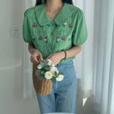 【赤字覚悟!処分セール】トップス半袖シャツ刺繍ブラウス花柄バルーン袖 | 17kg | 詳細画像25
