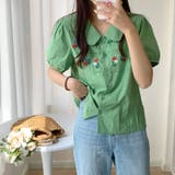 【赤字覚悟!処分セール】トップス半袖シャツ刺繍ブラウス花柄バルーン袖 | 17kg | 詳細画像26