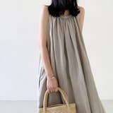【SHOPLIST限定】ロングキャミワンピース綿麻ノースリーブ | 17kg | 詳細画像5