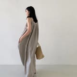 【SHOPLIST限定】ロングキャミワンピース綿麻ノースリーブ | 17kg | 詳細画像7