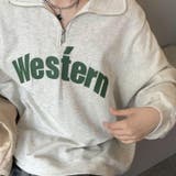 【SHOPLIST限定】韓国ファッション英字プリントスウェットハーフジップ | 17kg | 詳細画像11 
