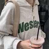 【SHOPLIST限定】韓国ファッション英字プリントスウェットハーフジップ | 17kg | 詳細画像16 