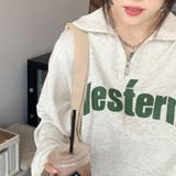 【SHOPLIST限定】韓国ファッション英字プリントスウェットハーフジップ | 17kg | 詳細画像19 