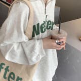 【SHOPLIST限定】韓国ファッション英字プリントスウェットハーフジップ | 17kg | 詳細画像2 