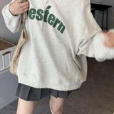 【SHOPLIST限定】韓国ファッション英字プリントスウェットハーフジップ | 17kg | 詳細画像4 
