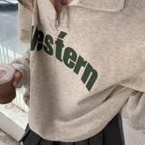 【SHOPLIST限定】韓国ファッション英字プリントスウェットハーフジップ | 17kg | 詳細画像5 