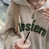 【SHOPLIST限定】韓国ファッション英字プリントスウェットハーフジップ | 17kg | 詳細画像8 