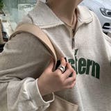 【SHOPLIST限定】韓国ファッション英字プリントスウェットハーフジップ | 17kg | 詳細画像9 