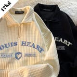 【SHOPLIST限定】韓国ファッション英字プリントスウェットハーフジップ | 17kg | 詳細画像1 