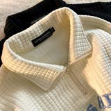 【SHOPLIST限定】韓国ファッション英字プリントスウェットハーフジップ | 17kg | 詳細画像2 