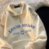 【SHOPLIST限定】韓国ファッション英字プリントスウェットハーフジップ | 17kg | 詳細画像3 