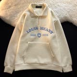【SHOPLIST限定】韓国ファッション英字プリントスウェットハーフジップ | 17kg | 詳細画像4 