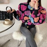 シックでスイートなレトロなラムウールの配色デザイン缶ショートアウター | 17kg | 詳細画像9
