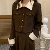 コーデュロイラペルショートコート+Aラインスカート2点スーツ | 17kg | 詳細画像21